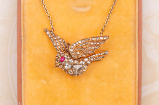 Georgian Diamond Dove Necklace