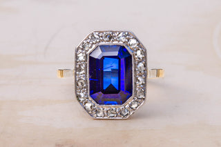 Art Deco Sapphire Cluster Ring