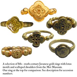 Ancient Javanese Gold Lotus Ring