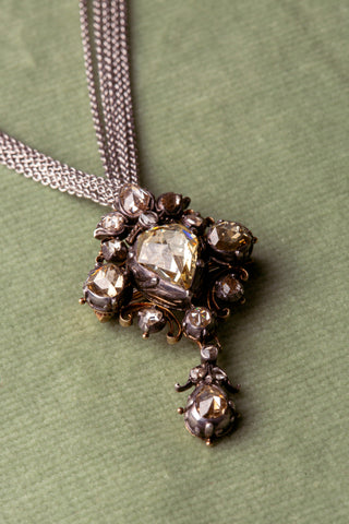 Georgian Rose Cut Diamond Necklace