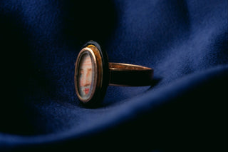 Victorian Portrait Locket Ring