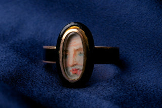 Victorian Portrait Locket Ring