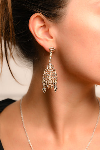 Antique Rose Cut Diamond Earrings