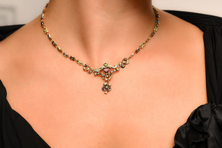 Antique Swiss Enamel Necklace