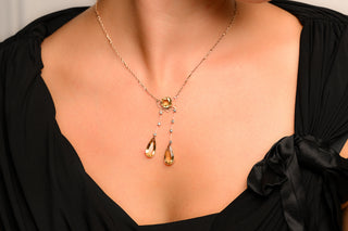 Late Victorian Citrine Drop Necklace