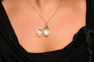 Antique French Mother of Pearl Locket
