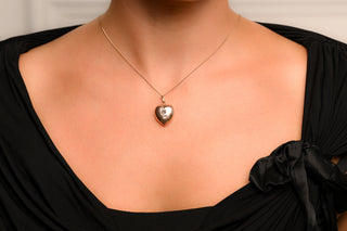 Rose-Cut Diamond Heart Locket