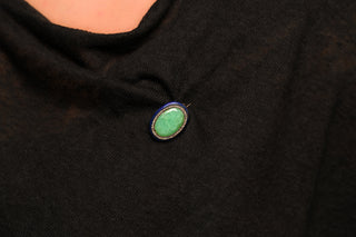 Antique Chrysoprase Brooch