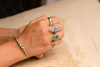 Georgian Emerald & Diamond Ring