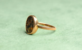 Ancient Roman Triton Intaglio Gold Signet Ring, 2nd–3rd Century AD
