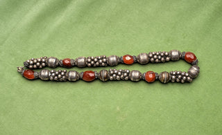 Antique Omani / Yemeni Silver & Carnelian Necklace, Early 20th Century