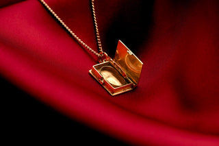 French Red Enamel Bible Locket Pendant, c.1880