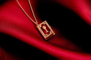 French Red Enamel Bible Locket Pendant, c.1880
