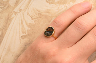 Ancient Roman Triton Intaglio Gold Signet Ring, 2nd–3rd Century AD
