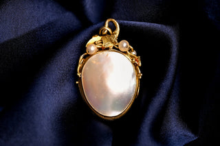 Antique French Mother of Pearl Locket
