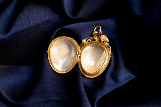 Antique French Mother of Pearl Locket