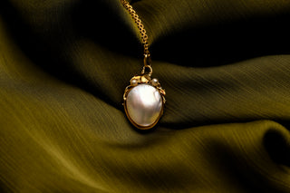 Antique French Mother of Pearl Locket