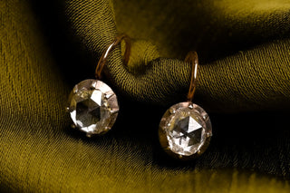 Antique Diamond Dormeuse Earrings