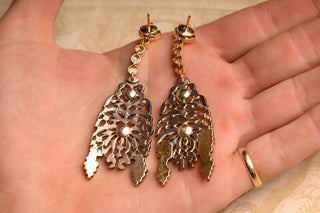 Antique Rose Cut Diamond Earrings