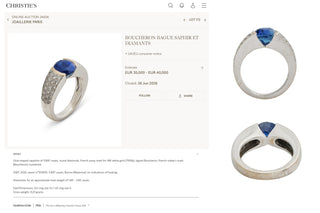 Vintage Boucheron Sapphire Ring, Paris, c.1980s–1990s