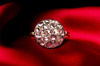 Antique German Rose-Cut Diamond Cluster Ring, c.1900