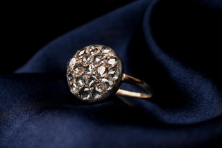 Antique German Rose-Cut Diamond Cluster Ring, c.1900