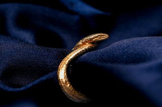 Antique French 18K Gold Intertwined Snake Ring, c.1910