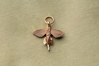 Vintage Gold Flying Fish Charm, London 1969