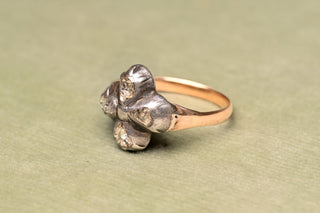 Georgian Rose-Cut Diamond Floral Cluster Ring, c.1780