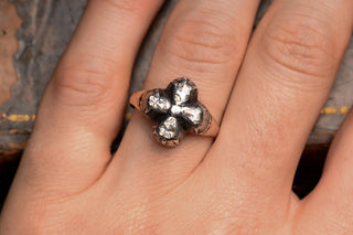 Georgian Rose-Cut Diamond Floral Cluster Ring, c.1780