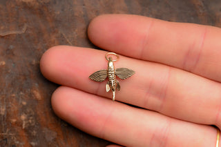 Vintage Gold Flying Fish Charm, London 1969