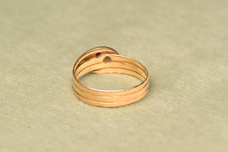 Edwardian 18K Gold Sapphire & Diamond Snake Ring, London 1902