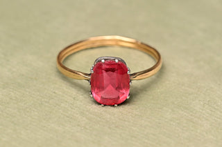 Antique French Pink Paste Solitaire