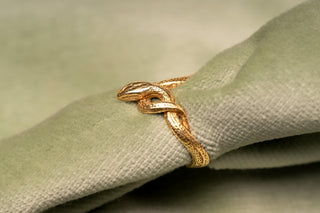Antique French 18K Gold Intertwined Snake Ring, c.1910