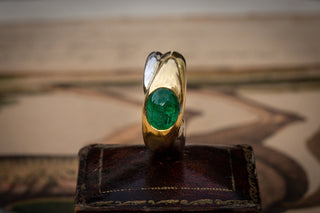 Vintage French Modernist Emerald Ring-Ravensbury Antiques