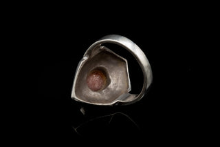 Vintage Thai Silver Nielloed Carnelian Ring-Ravensbury Antiques