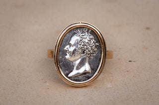 French 19th Century Philosopher Cameo Ring-Ravensbury Antiques