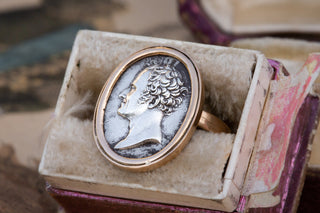 French 19th Century Philosopher Cameo Ring-Ravensbury Antiques