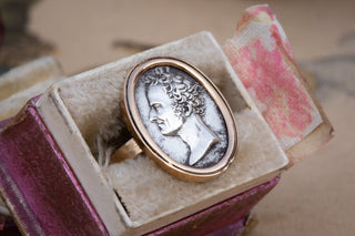 French 19th Century Philosopher Cameo Ring-Ravensbury Antiques