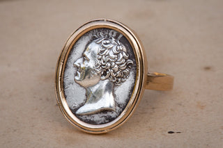 French 19th Century Philosopher Cameo Ring-Ravensbury Antiques