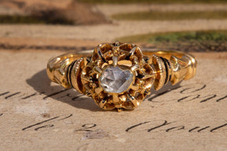 Victorian Rose Cut Diamond Solitaire Ring-Ravensbury Antiques