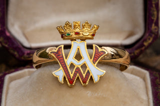 Edwardian Gold Royal Cypher Presentation Ring-Ravensbury Antiques