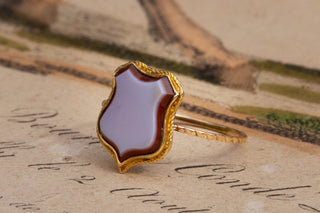 Victorian Sardonyx Shielded Signet Ring-Ravensbury Antiques