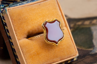 Victorian Sardonyx Shielded Signet Ring-Ravensbury Antiques