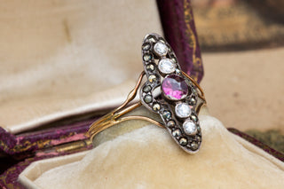 French Art Deco Paste and Marcasite Ring-Ravensbury Antiques