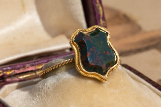 Victorian Bloodstone Shielded Signet Ring-Ravensbury Antiques