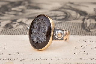 18th Century Garnet Intaglio Signet Ring-Ravensbury Antiques