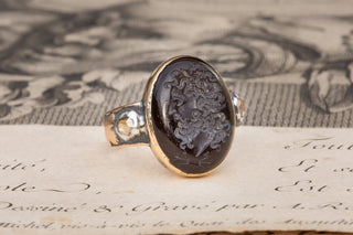 18th Century Garnet Intaglio Signet Ring-Ravensbury Antiques