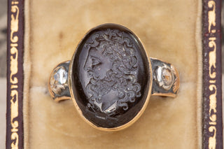 18th Century Garnet Intaglio Signet Ring-Ravensbury Antiques