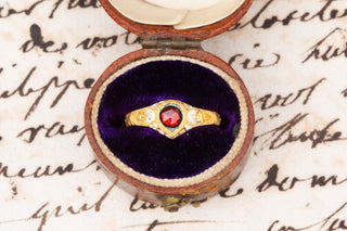 Renaissance Enamelled Rose Cut Garnet Ring-Ravensbury Antiques